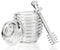 Prodyne Acrylic Honey Jar with Server, Medium Off-white
