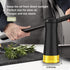 Set 2 Pack Aelga Black Oil And Vinegar Dispenser - Oil Dispenser Bottle for Kitchen with No-Drip - Black Kitchen Decor