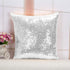 ShinyBeauty 24x24-Inch Silver Sequins Pillow Case - Decorative Throw Pillow Covers for Sofa Accent Toss Pillows