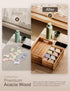 Countertop Tinamo Acacia Wooden Tea Box Organizer with Drawer Tea Chest for Tea Bags Storage Tea and Coffee Organizer