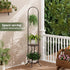PULIJIAJU 2-tier 3 Hanging Plant Stand Indoor and Outdoor, Space-Saving Iron Plant Shelf, Potted Flower Pot Stand