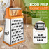 Spring Chef Handheld Stainless Steel XL Parmesan Cheese Grater, 4 Sided Manual Box Grater for Kitchen