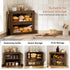 Countertop, Counter, WOWLIVE Corner Bread Box for Kitchen Large Double Layer Bread Storage Container for Homemade