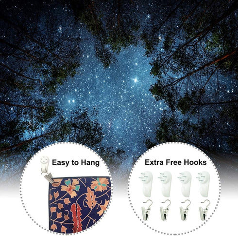 HOMKUMY Starry Wall Tapestry, 3D Printing Forest Starry Night Design for Home Decor, Medium 59x51 Inches