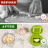 Deftomo Garlic Press Stainless Steel, Garlic Mincer Tool with Storage Container, Garlic Chopper with Peeler Skin