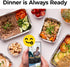 Sunvivi Dual Slow Cooker, Buffet Server & Warmer with 2 Removable Ceramic Pots, 3 Adjustable Temp Settings, 2.5 QT Black