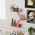 3 Fire Escape Shelf - Tier Metal Red Fire Escape Wall Shelves with Baskets, New York Action Figurine Display Shelf