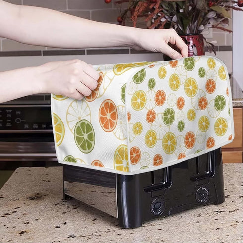 FOR U DESIGNS Toaster Oven Cover Lemon Pattern Toaster Dust Cover 2 Slice Kitchen Small Appliance Covers Durable Washable Bread Maker Cover