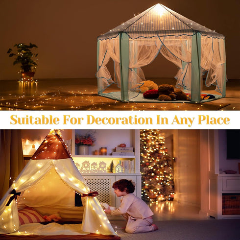 Flechllary 200 67Ft Outdoor,8 LED Fairy Lights Battery Operated with RemoteWaterproof String Lights for Indoor & Modes