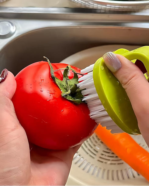 3 Pack Vegetable Scrubber Brush- Fruit and Vegetable Brushes,Vegetable Brush Scrubber for Food,Veggie Wash Brush