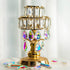 12 50mm HDCRYSTALGIFTS Pieces Crystal Prisms Chandelier Colorful Bauhinia Ornament Pendants Rainbow Maker Hanging