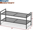 2-Tier Simple Houseware Stackable Mesh Shoe Rack, Black