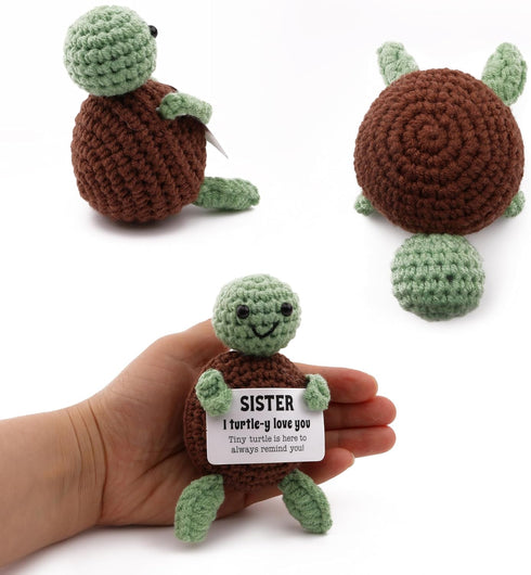 caiyjhao Lovely Hand-Woven Turtle | Mini Turtle Doll, Birthday Gift for Brothers and Sisters, Unique Handmade Gift