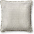 Loloi Dinah Pillow, 18'' x 18'' Cover with Poly, Ivory/Black Decorative Cushion