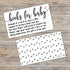 50 Sweet Heart Books for Baby Shower Request Cards - Invitation Inserts for Baby Shower
