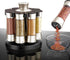 8 KitchenArt Spice Rack, Elite Auto-Measure Plastic Spice Carousel, Spice Jars, Silver