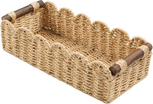 Toilet Paper Storage Basket Bathroom Counter Organizer Wicker Baskets for Organizing Cute