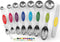 Spring Chef Stainless Steel Magnetic Measuring Spoons Set, Heavy Duty Metal Kitchen Essentials, Set of 8.