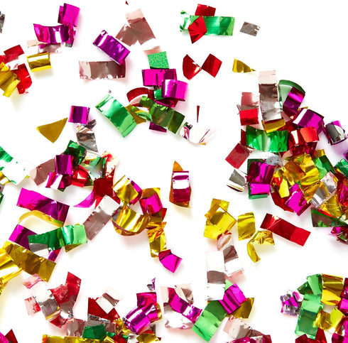 LARGE Metallic Confetti, Jumbo Mylar Rainbow Foil Bag for New Years, Birthdays, Weddings (300 Grams, 7,500 PCS)
