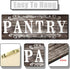 Rustic Farmhouse Pantry Sign Wall Decor, Wooden Hanging Art for Home Room Holiday Decoration, 16 x 6 Inches (Gray)