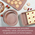 Farberware Baking Nonstick Cake Pan, Rectangle, 9 Inch x 13 Inch, Red Rose Gold