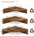 Set 3 3 Homode Corner Shelf Wall Mount, of Floating Corner Shelves with Cord Hole, Tier Wood Wall Display Shelf