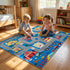 47x71in Play Mat Kids Rug for Boys and Girls, Non-Slip Playroom Rug Car Rugs for Kids Toy Cars Kid Classroom Road Rugs