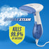 Conair Handheld Garment Steamer for Clothes, ExtremeSteam 1200W, Portable Design, White/Blue