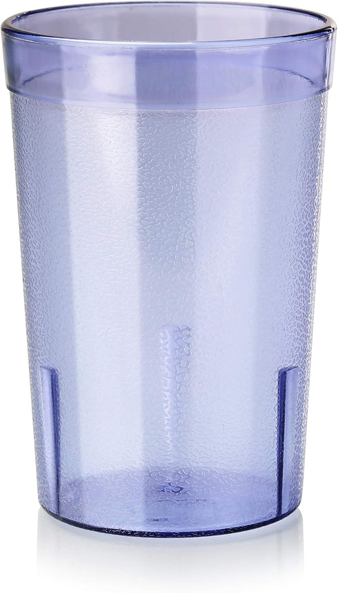 New Star Foodservice Restaurant-Grade Beverage Tumblers, Blue, Set of 12, 8 oz