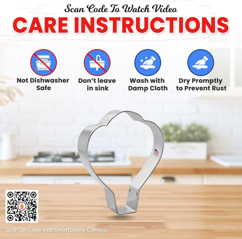 Hot Air Balloon Tin Cookie Cutter, 4 in B1178