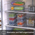 SILIVO Fruit Storage Containers for Fridge (3 Pack) - 1.5L Produce Saver Containers with Removable Drain Tray