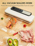 Syntus Food Vacuum Seal Roll Keeper, 11" x 75' and 8" x 75', Commercial Grade Vacuum Sealer Bag Rolls with Cutter
