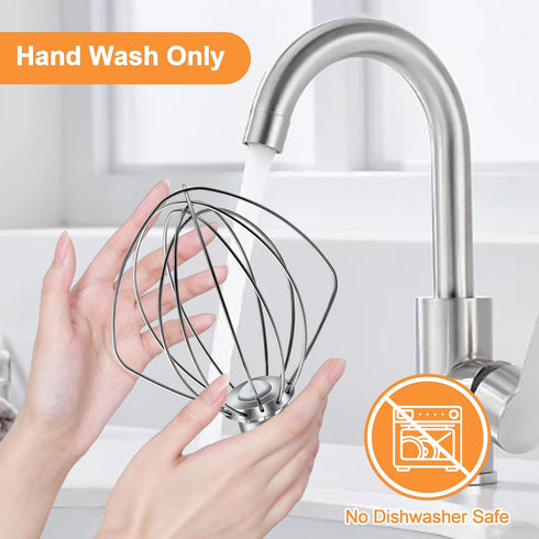 Wire Whip Accessory Replacement for KitchenAid Tilt-Head Stand Mixer, Egg Cream Stirrer & Whipping Egg White