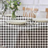 Artisan Flair Black and White Checkered Tablecloth, Flannel, 54 x 72" for Family Dinners or Gatherings
