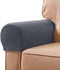 SUBRTEX Stretch Armrest Covers, Anti-Slip Upgraded Spandex Arm Covers for Chairs, 2pcs, Grey