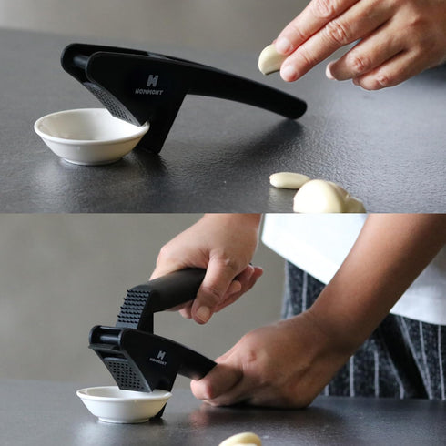 XPress | All-In-One Garlic Press Easy to Use & Clean, Effortlessly Squeeze Garlic Mincer, Durable Nylon Plastic Garlic