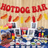YWLACC Hotdog Bar Banner Hotdog Birthday Party Supplies for Children Kids Sausage Bday Party Decorations