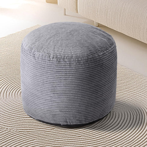 20"x 15" Dual-Size Corduroy Footrest with Hidden Zipper Ergonomic Memory Foam Ottoman Poufs for Office Desks, Couches