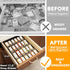 24 378 4 11.25" 17.5" SpaceAid Spice Drawer Organizer with Spice Jars, White Minimalist Spice Labels, Tier Seasoning