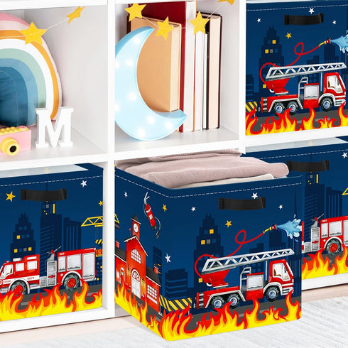 Set Closet Truck,11.8x11.8x11.8 Clastyle Cars Kid Storage Cube Organizer Clothes Cube Storage Bin Nursery Toddler Toy