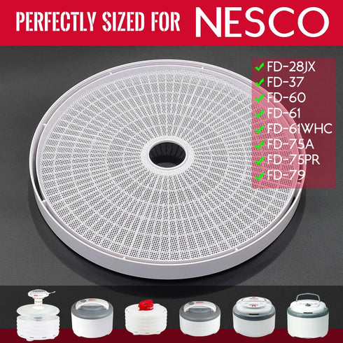 GUCUJI Pack of 5 Premium Non-Stick Round Silicone Dehydrator Sheets for Fruit Dryer Mesh