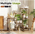 3 7 Bamworld Plant Stand with Wheels for Indoor Plants Wood Outdoor Tiered Shelf Tire Potted Ladder Plant Holder Table