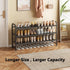 3 Closet INGIORDAR Shoe Rack Tier Long Storage Organizer Wide Metal Shoe Shelf for Entryway Black