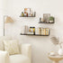 Heimlove 16W 8D Set 2, Black Deep Floating Shelves for Wall, x Wood Wall Shelves of Wide Floating Bookshelf for Living