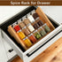 2 Pack Countertop Spice Rack Riser for Cabinet, Bamboo Spice Organizer Display Shelf for Kitchen