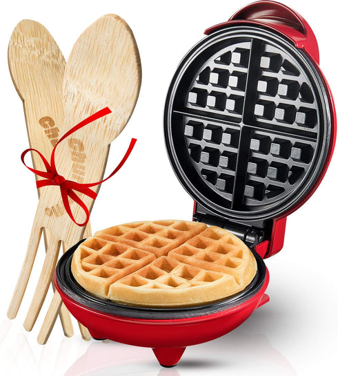 Burgess Brothers Mini Churwaffle Maker, Makes 4-Inch Waffles, Chaffles, and Cornbread Waffles