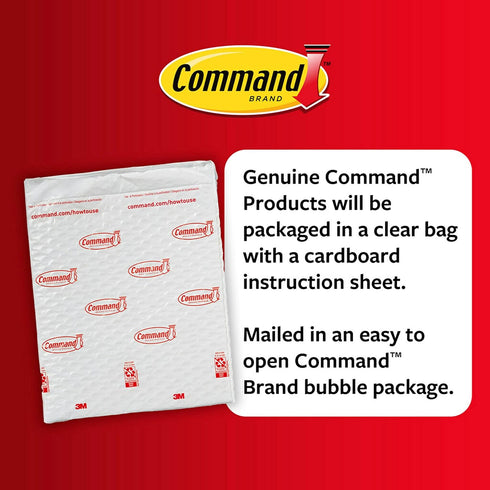 Command Adjustables Repositionable Clips, 1/2 lb, 16 Hooks, 36 Strips/Pack