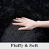 Super Fluffy Rug for Bedroom, 4x6 Feet Modern Shag Black Area Rug for Kids and Teens