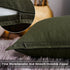 Jeanerlor Cotton Linen Square Decorative Throw Pillow Case, 12"x20" (30 x 50cm), Olive Green, for Wedding Party Gift