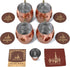 Hammered Moscow Mule Copper Mug Set of 4, Stainless Steel Lining, 16 oz